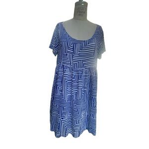 American Apparel Geometric Print Babydoll Dress - Size Small